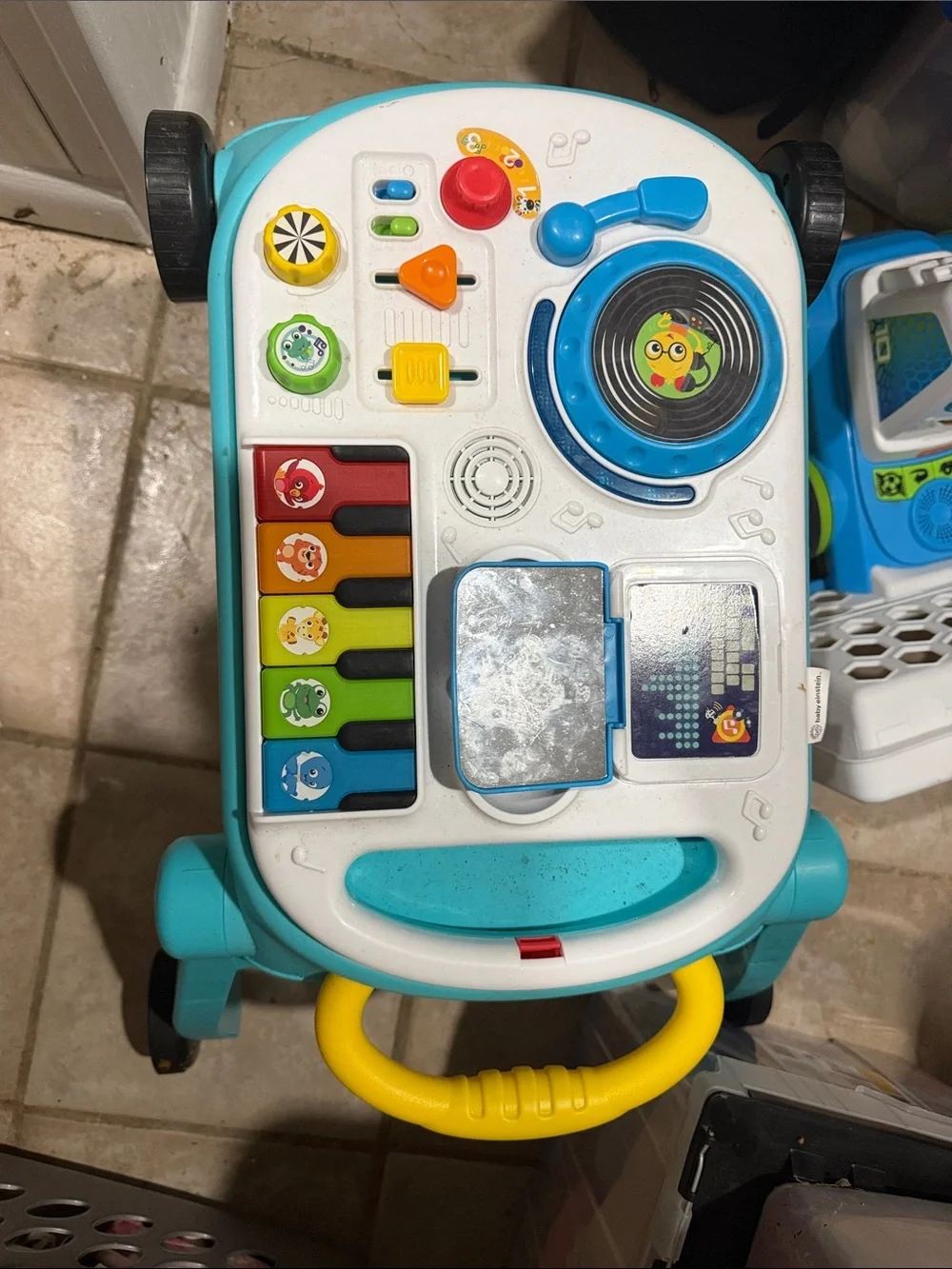 Fisher-Price Musical Activity Walker - Turquoise, White & Yellow